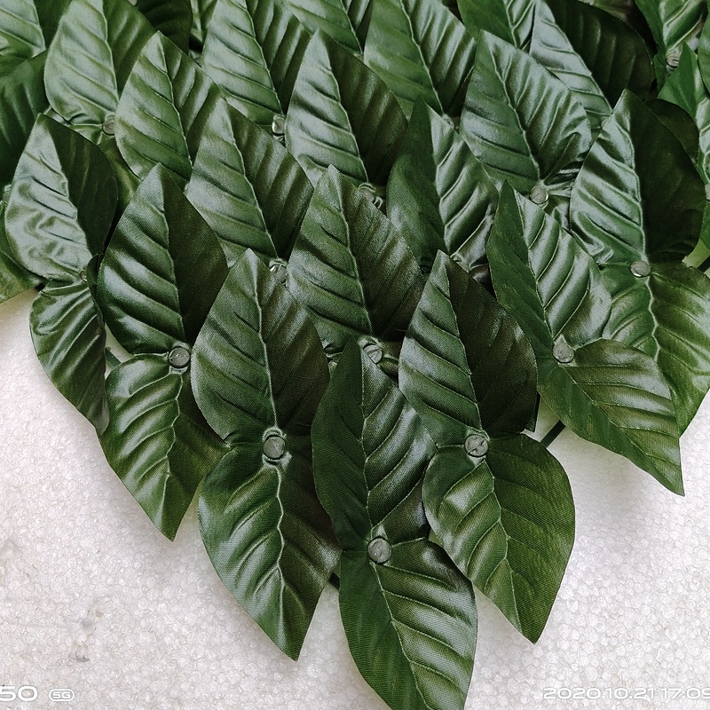 Cerca artificial cerca de la hoja valla al aire libre valla de hoja verde artificial decorativa planta verde hojas