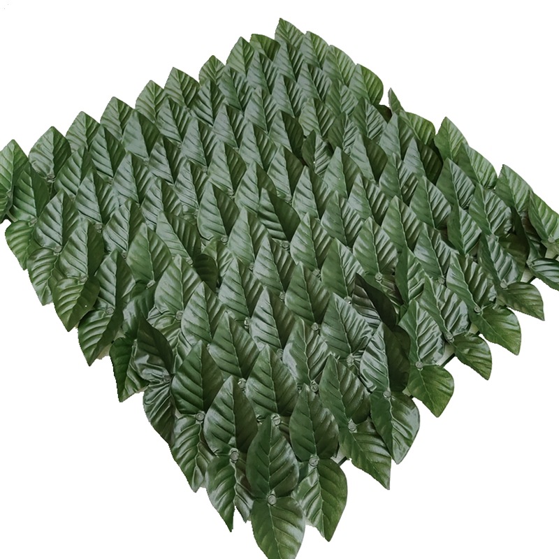 Cerca artificial cerca de la hoja valla al aire libre valla de hoja verde artificial decorativa planta verde hojas