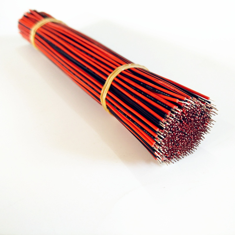 特惠美标 电子线 1015 超长红黑线剪切 18awg 红黑排线材加工直销