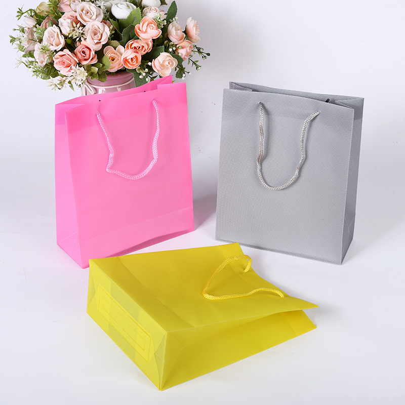 六角纹单色礼品包装袋 创意节日礼物手提礼品袋 家用简约小纸袋