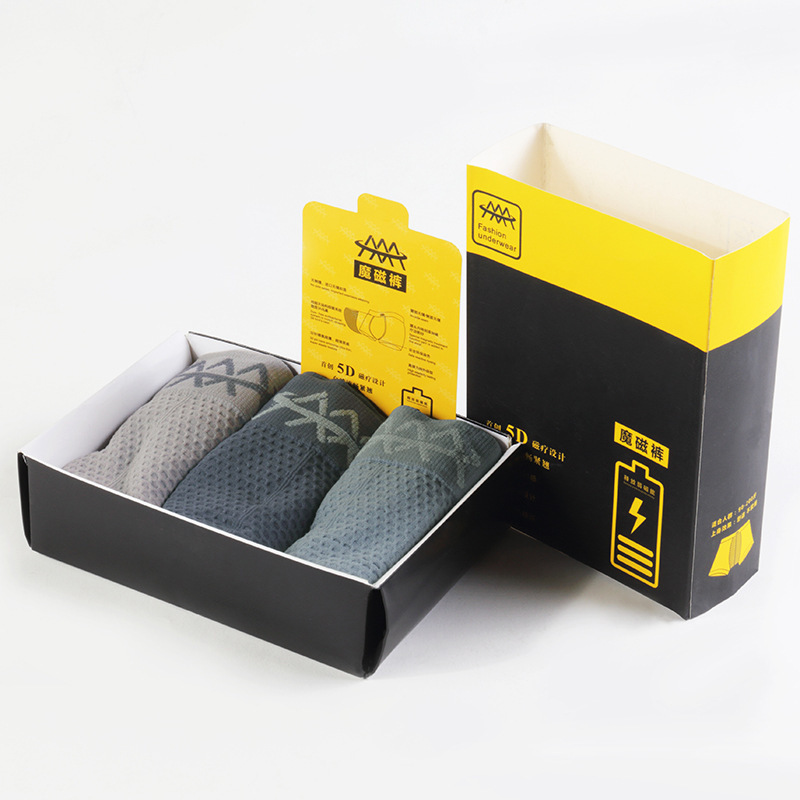 5D Magic Magnetic Pants Seamless Antibacterial Breathable Men's Underwear Honeycomb Mesh U-Convex Boxer Briefs High-Elastic Flat-Footed Pants Trendy Brand