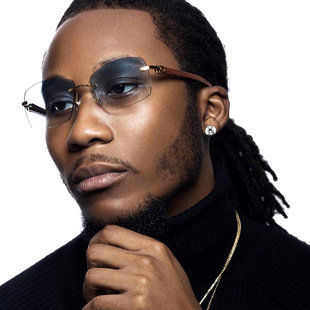 Fashion sunglasses Men's frameless raw wood slingshot slingshot sunglasses men's tide wooden optical frame sunglasses