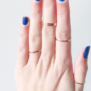 Design fine aperture European and American fashion joint index finger ring original simple generous titanium steel
