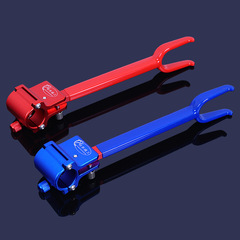 Heavy-duty large-item rear-mount bracket lock rod, plastic-coated sheephorn head holder, Qing fish, sturgeon, and grass carp-style rear-mount rig