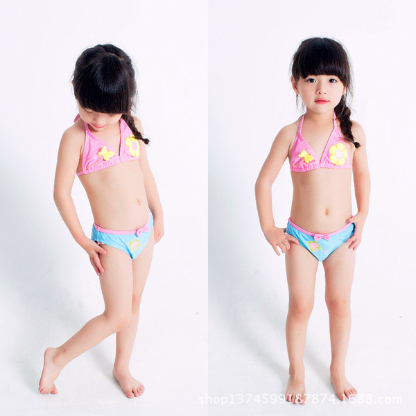 Children's split cute swimwear girl's