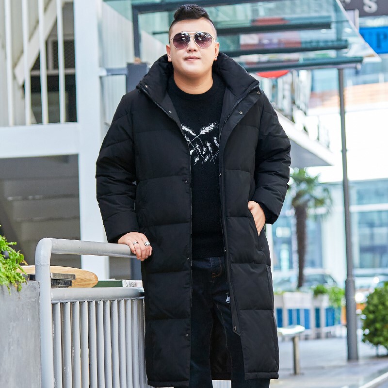 Foreign Trade Winter Men's Fat Man Plus Size Plus Size Mid-play Stars Same Cold-proof Long Over-knee Down Jacket Coat Foreign Trade Winter Men's Fat Man Plus Size Plus Size Mid-play Stars Same Cold-proof Long Over-knee Down Jacket Coat