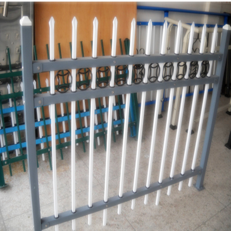 锌钢护栏小区学校围墙围栏镀锌钢管护栏别墅庭院静电喷塑铁艺栅栏