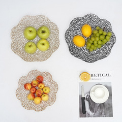 Iron modern creative fruit plate and fruit basket, Nordic style internet celebrity snack basin for living room and coffee shop, to store fruit plate
