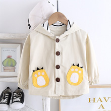 儿童休闲卡通外套男童装春秋款宝宝2025年婴幼儿男童小童连帽上衣