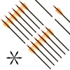 Huwairen 7.5 -inch orange feather pure carbon short arrow can be exchanged for bows and arrows, archery, foreign trade same model
