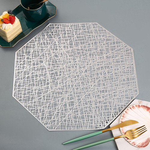Mingtu New Hollow Octagon PVC Dinner Mat Modern Simple Western Dinner Mat Hotel Use Heat Resistant Manufacturer Wholesale