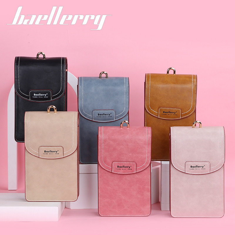 La nueva billetera de mujer de baellerry, la versión coreana de la moda, está llena de bolsos de teléfonos móviles de alta gama con botones de succión de gran capacidad.