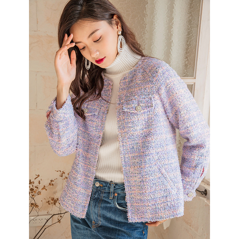 French-Style Retro Long-Sleeve Jacket for Women, Short and Sophisticated, Chanel-Inspired, New Autumn and Winter Design, Niche Tweed Top