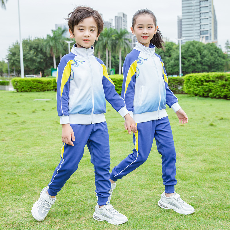 Uniformes de jardín de infantes, conjuntos de primavera y otoño, uniformes deportivos para profesores, uniformes de primaria, conjuntos de dos piezas, uniformes escolares para niños, estilo campus