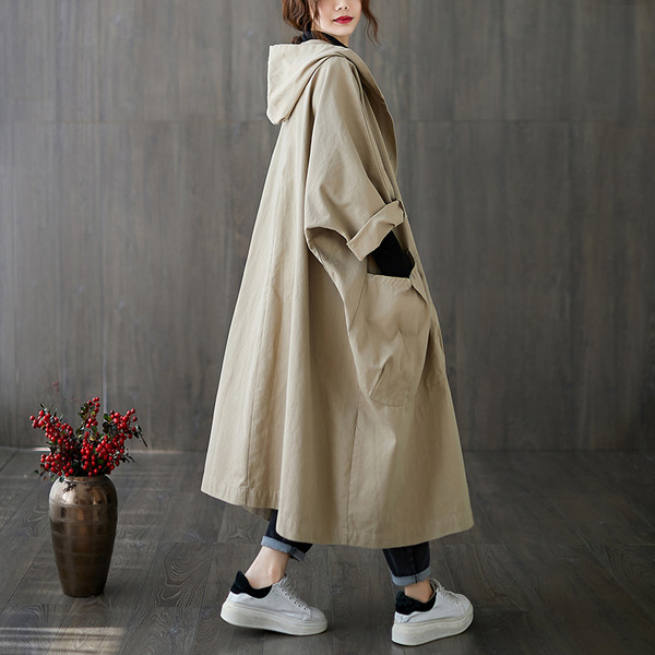 Autumn long trench coat