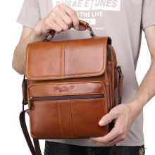 新款复古油蜡牛皮斜挎包男包真皮单肩包潮流公文手提包大容量背包
