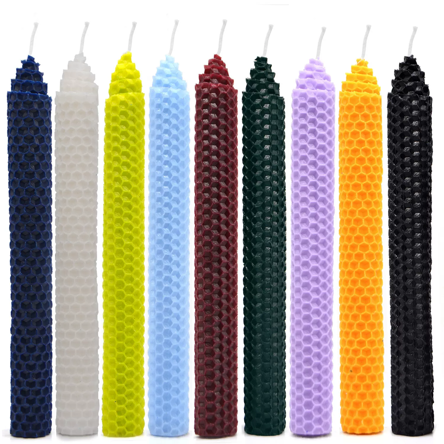 复古蜡烛彩色蜡片手卷蜂蜡蜡烛摄影道具婚礼礼物客厅餐厅装饰