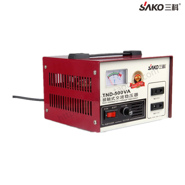 SAKO/三科厂家 单相TND-500VA/W 高精度全自动交流稳压器家用220V