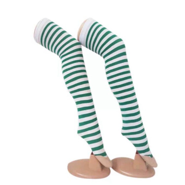 Calcetines a rayas de Pascua, medias de Navidad, día de Irlanda, fiestas, joyas, calcetines