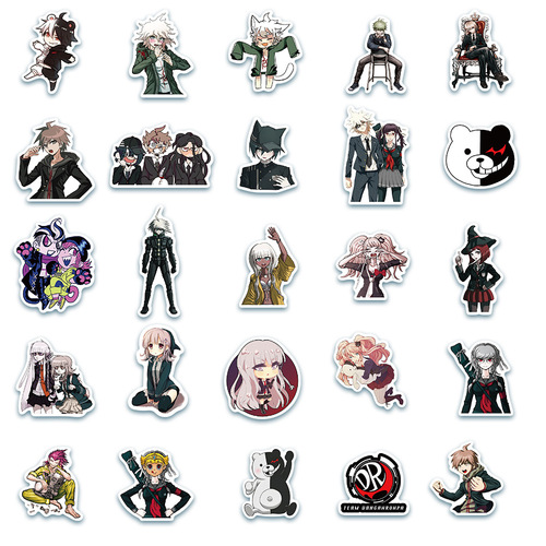 50 Game Anime Danganronpa Electric Vehicle Phone Case Scooter Luggage Laptop Stickers
