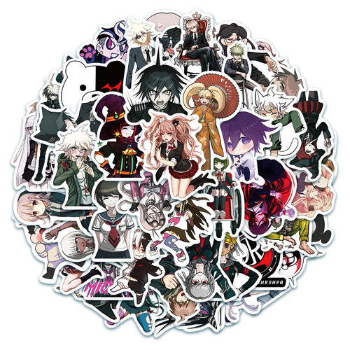 50 Game Anime Danganronpa Electric Vehicle Phone Case Scooter Luggage Laptop Stickers