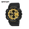 Street waterproof universal digital watch for leisure, suitable for teen