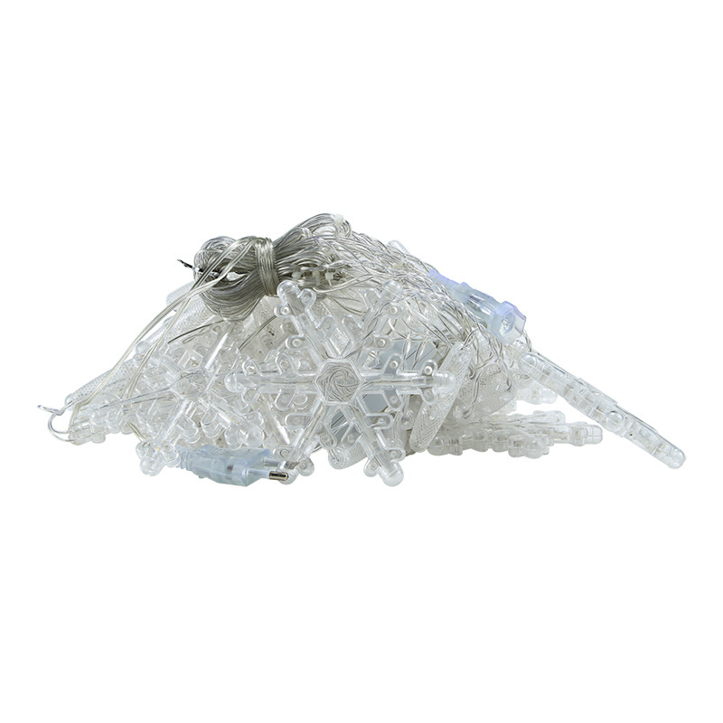 Internet celebridad invertida V copo de nieve columna de hielo cortina de luz tira de hielo luz nuevo color Cadena de luz intermitente luz decorativa de Navidad diseño de la habitación