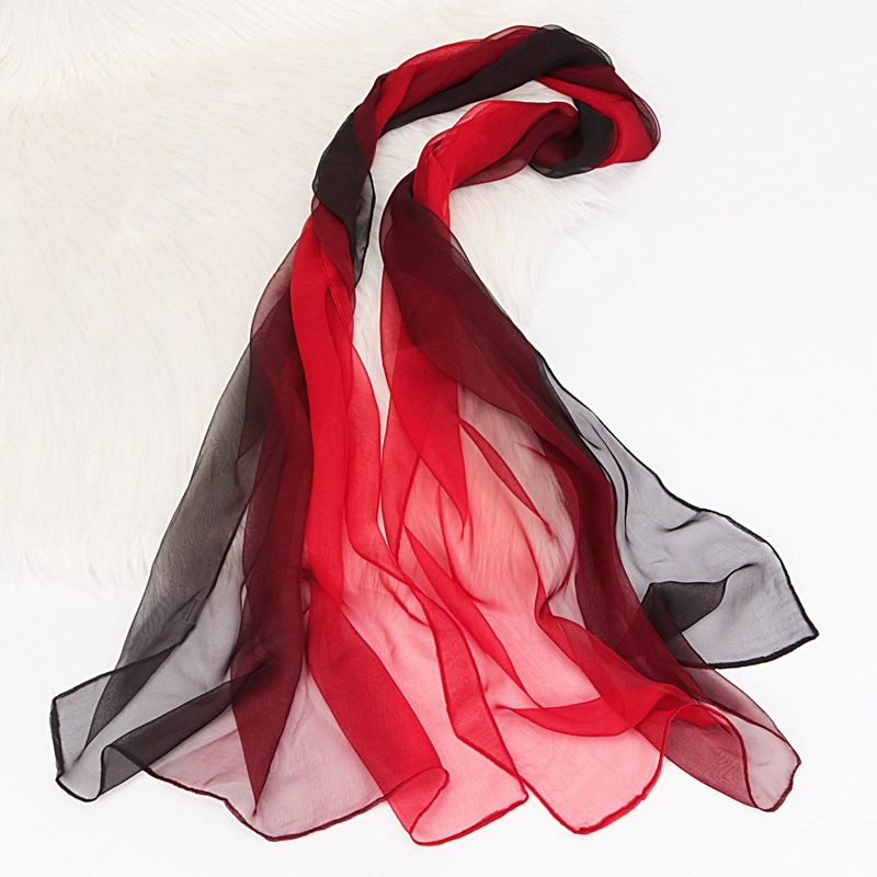 Body etiquette Gradient Silk Scarf Female Training Performance…