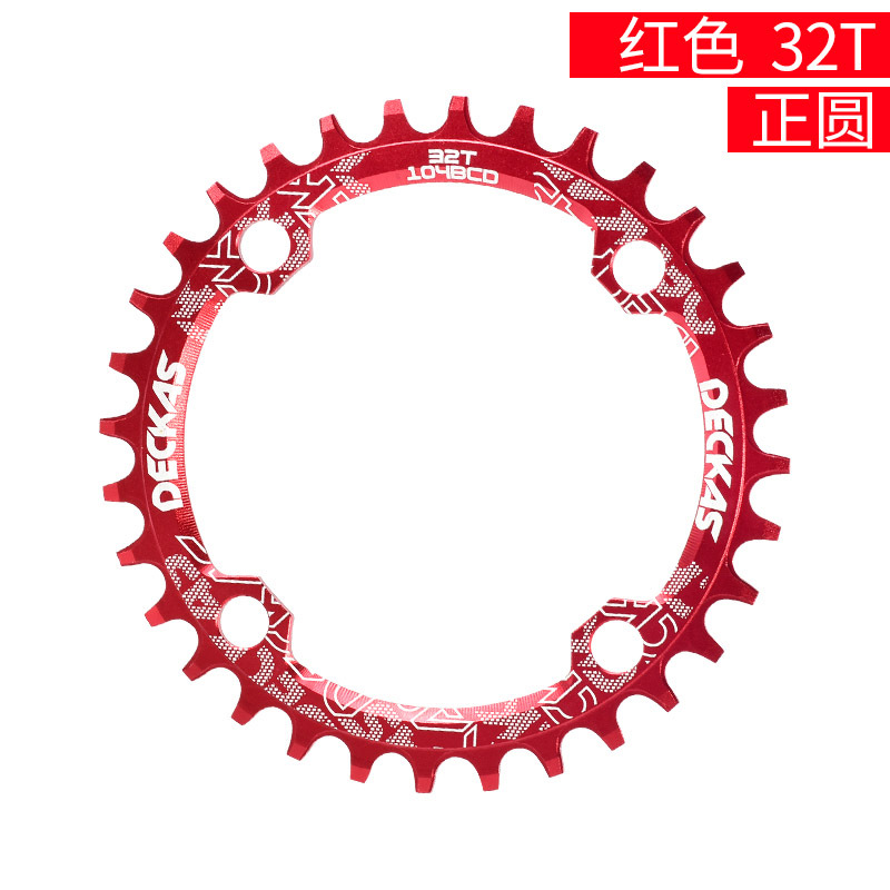 Plato único DECKAS para bicicleta de montaña, 104BCD 32/34/36/38T, dientes positivos y negativos