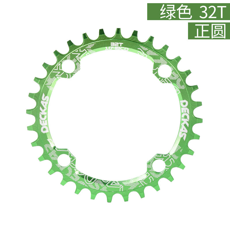 Plato único DECKAS para bicicleta de montaña, 104BCD 32/34/36/38T, dientes positivos y negativos