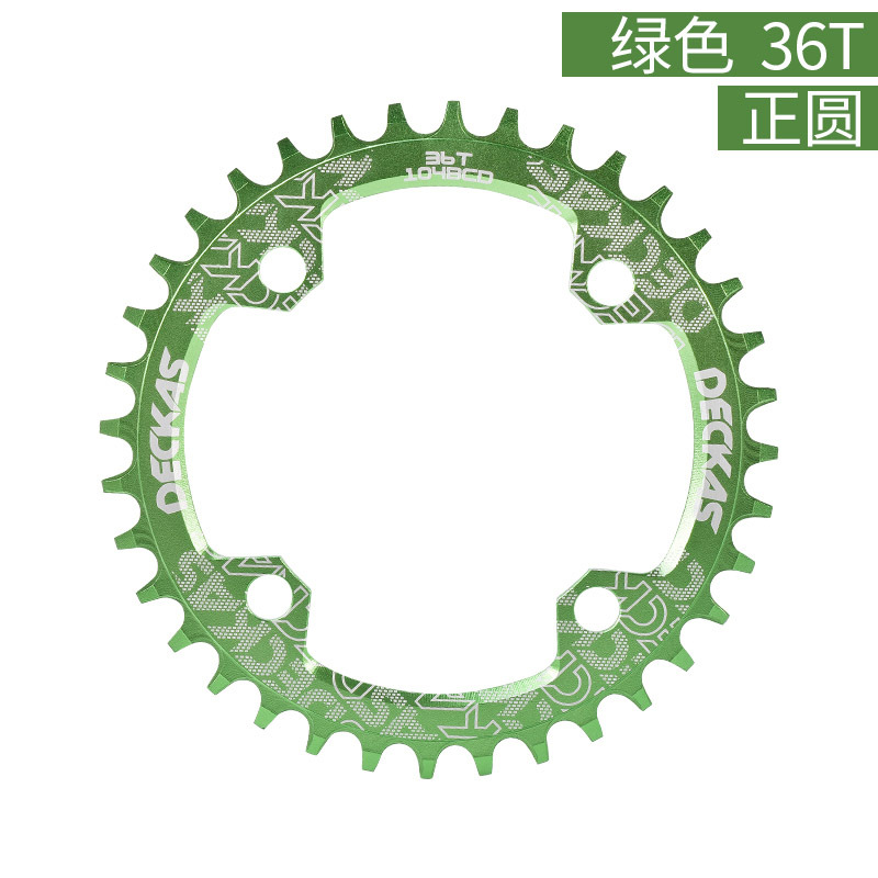 Plato único DECKAS para bicicleta de montaña, 104BCD 32/34/36/38T, dientes positivos y negativos