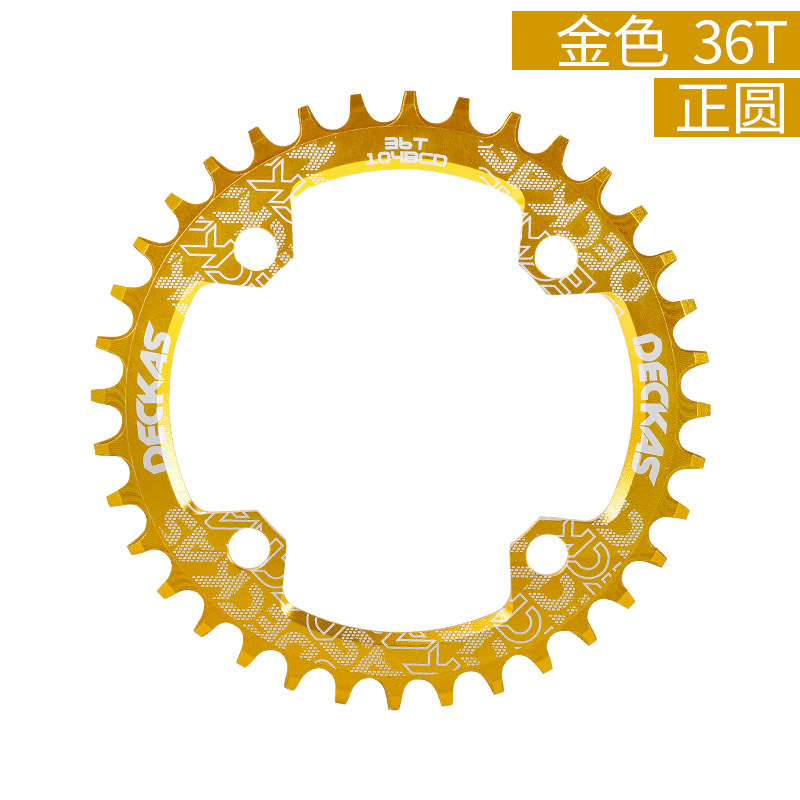 Plato único DECKAS para bicicleta de montaña, 104BCD 32/34/36/38T, dientes positivos y negativos