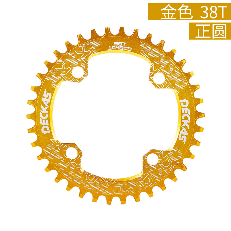 Plato único DECKAS para bicicleta de montaña, 104BCD 32/34/36/38T, dientes positivos y negativos