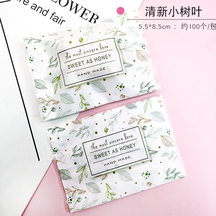 Bolsa sellada a máquina; hojas pequeñas frescas 5.5*8.5; material compuesto