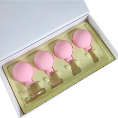 面部撥筋眼部拔罐器臉部按摩PVC拔罐球真空拔火罐走罐杯一件代發