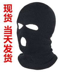 Winter Riding Warm Head Cover for Men, Anti-Wind and Cold-Proof Motorcycle Full-Face Helmet Mask in Black