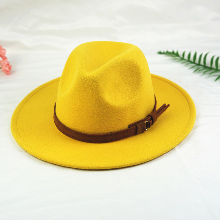 Moda europea y americana Otoño e Invierno nuevo sombrero de lana negro AliExpress Amazon eBay Jazz sombrero unisex