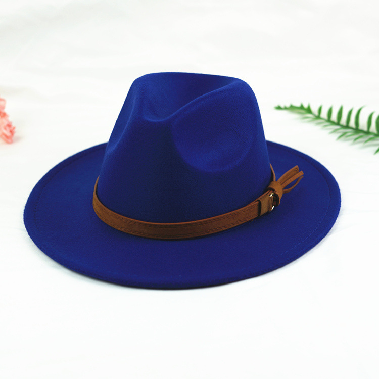 Moda europea y americana Otoño e Invierno nuevo sombrero de lana negro AliExpress Amazon eBay Jazz sombrero unisex