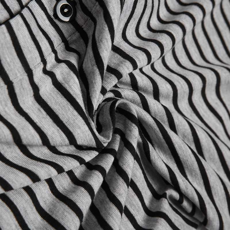 Pijamas de una pieza a rayas de comercio exterior Mono ajustado de hombre europeo y americano de manga larga 2025 nuevo servicio a domicilio transfronterizo de otoño e invierno