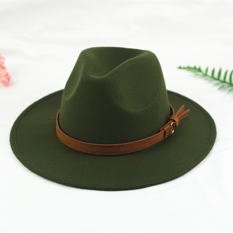 Moda europea y americana Otoño e Invierno nuevo sombrero de lana negro AliExpress Amazon eBay Jazz sombrero unisex