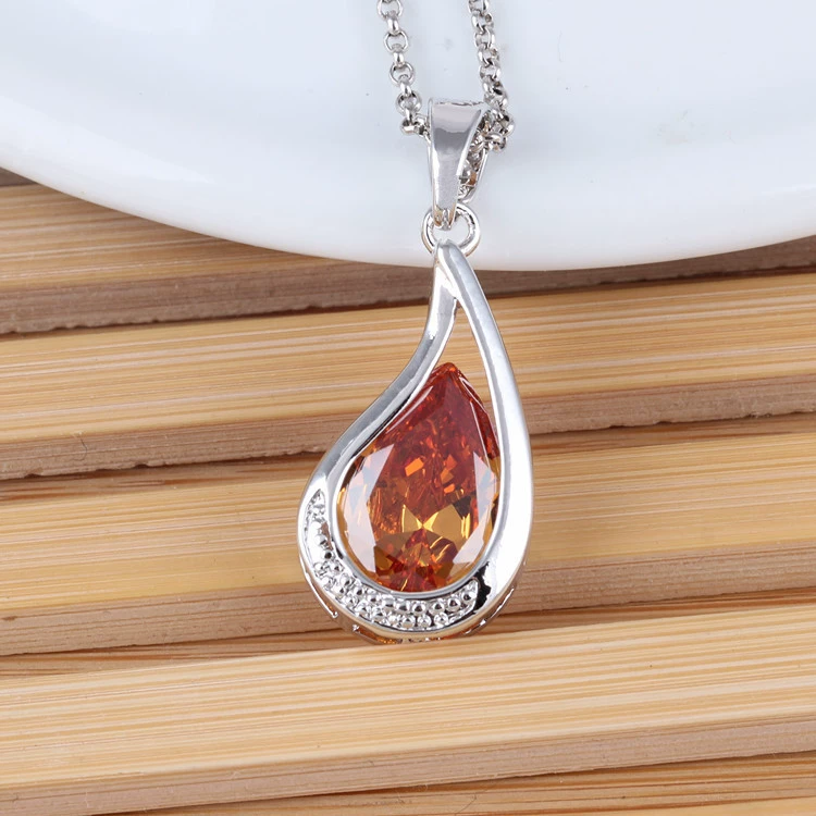 Zirconium, high quality pendant, copper fashionable creative stone inlay