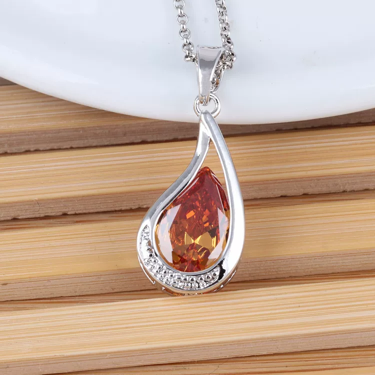 Zirconium, high quality pendant, copper fashionable creative stone inlay