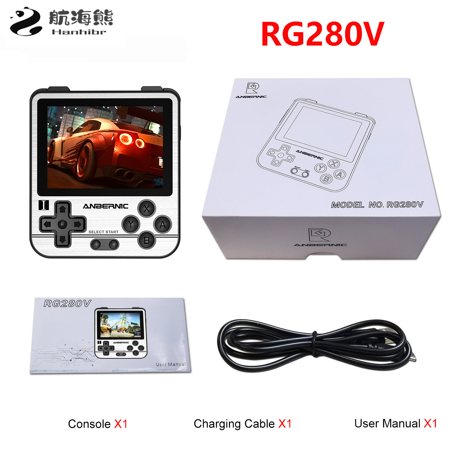 Nautical Bear Cross-border RG280V Stuart Open Source Handset tony System Zhou Ge Game Machine PS1 Retro Game Machine