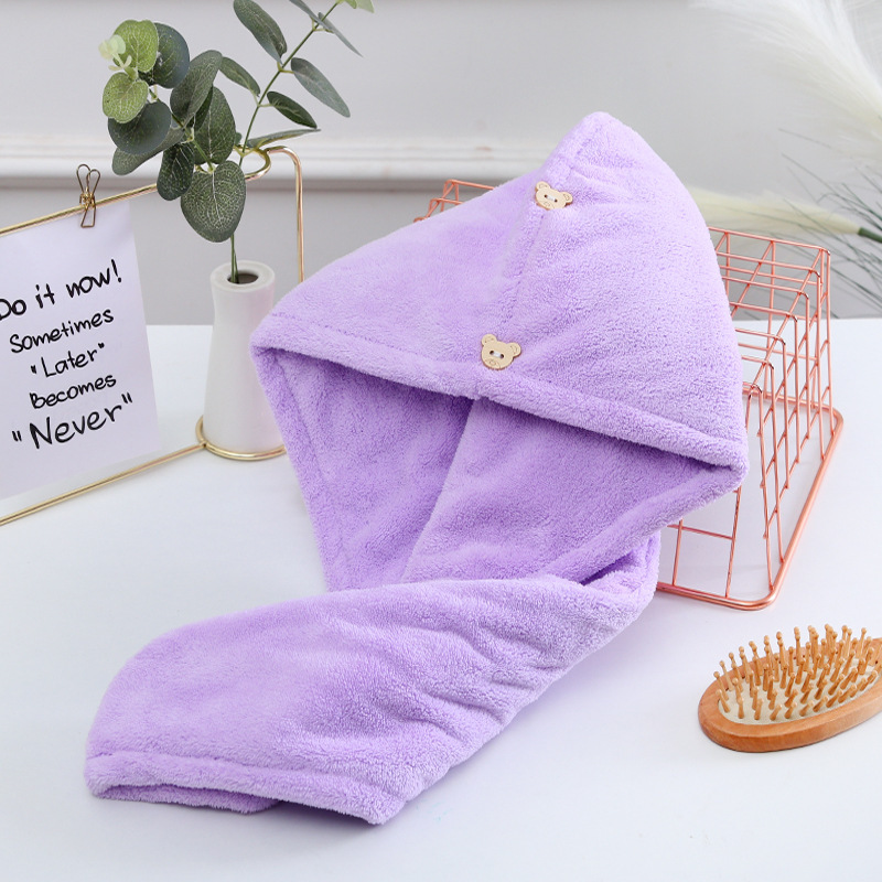 送料を追加、厚みのある高密度コーラルベルベットヘアドライキャップ、吸水性シャワーキャップ、エッジドヘアドライタオル、速乾ターバン卸売|undefined