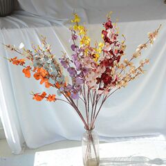 仿真跳舞蘭迎春花假花婚慶路引裝飾插花道具家居擺設秋色跳舞蘭