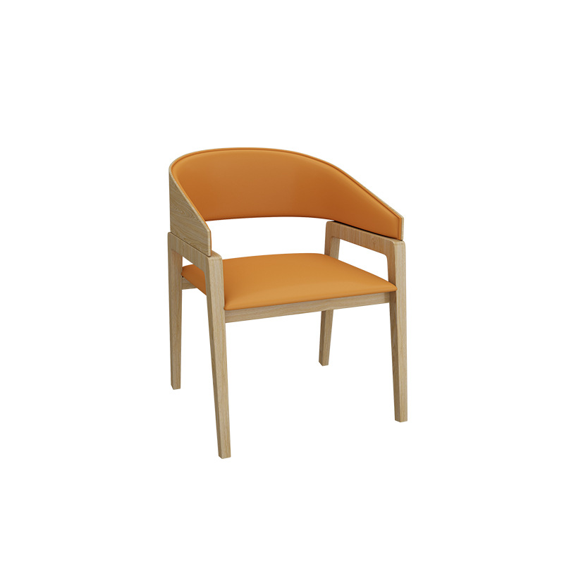 Silla de madera maciza naranja