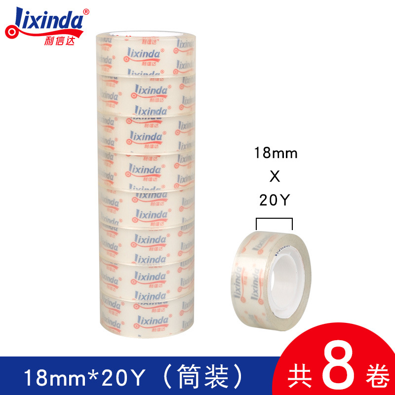 Cinta adhesiva transparente para papelería, tamaño pequeño de 1.2 cm, cinta para estudiantes fácil de rasgar a mano, cinta estrecha y resistente de 1.8 cm, venta al por mayor.