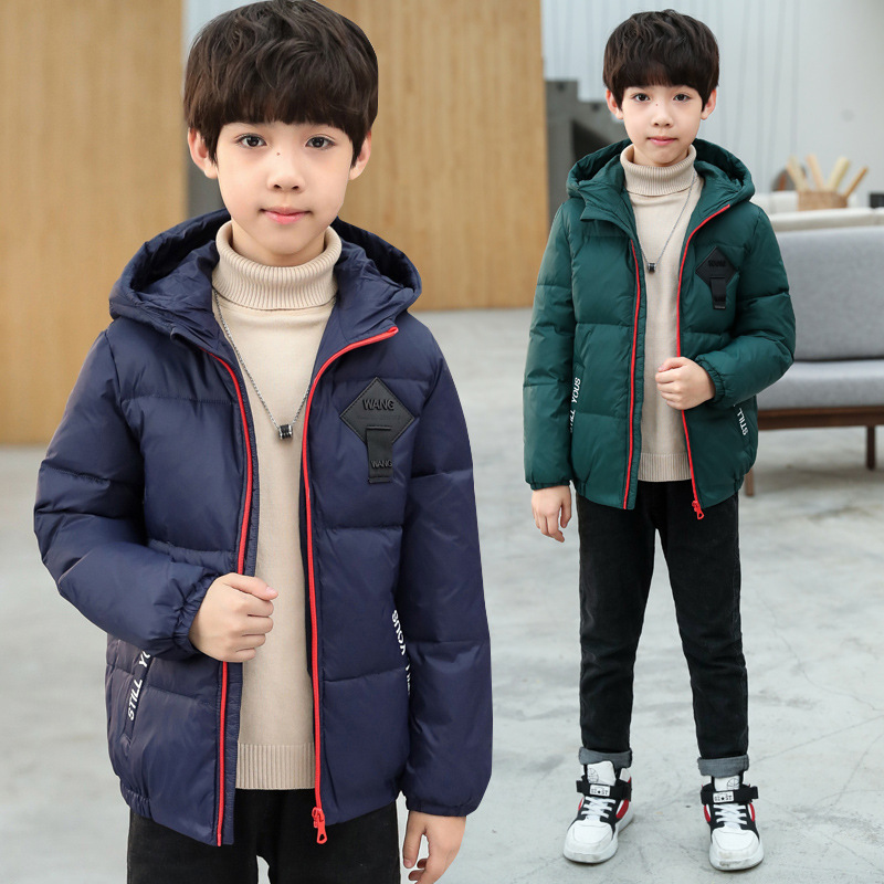 Chaqueta de algodón para niños, abrigo de invierno 2026 para niños mayores, ropa de algodón gruesa, corta y elegante para niños, chaqueta acolchada de algodón para niños para otoño e invierno.