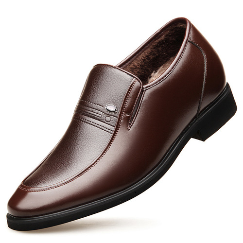 Spring and summer men's leather shoes men's inner height increasing business formal casual youth height increasing shoes middle-aged and elderly father's shoes