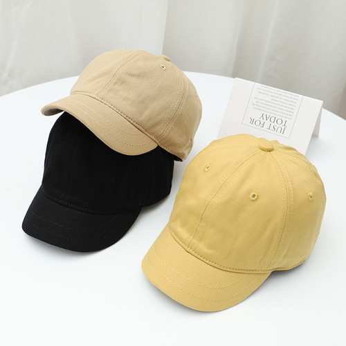 Short Brim Cap, Unisex Sun Hat, Couple Soft Top Hat, Small Brim Baseball Cap, Equestrian Hat, Duckbill Hat, Korean Style